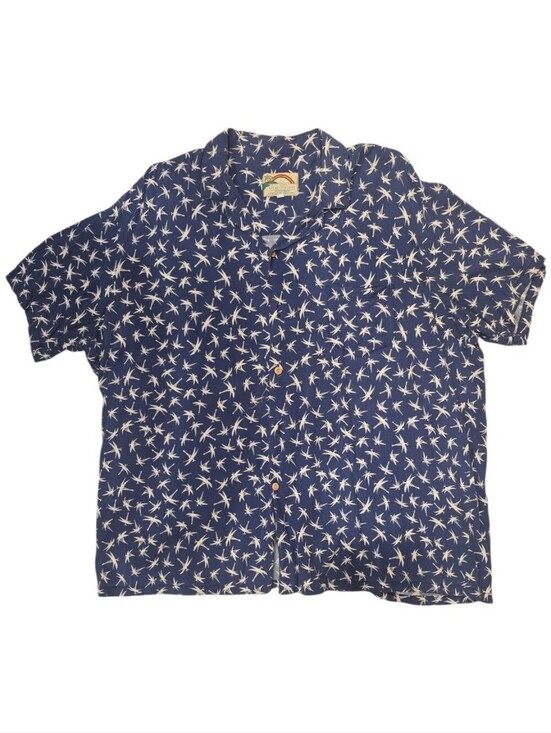 Paradise Found Other - Paradise Found Magnum PI Tom Selleck Blue And White XXL Hawaii Rayon
